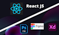 make a creative react responsive web app for you