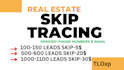 provide skip tracing for USA real estate business