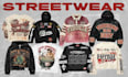 create streetwear design and t shirt design for clothing brand