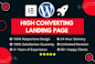 design wordpress landing page or elementor landing page website