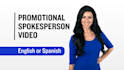 make an HD promotional video in english or spanish
