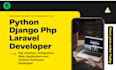 do python django react js website as full stack developer
