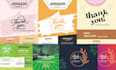 design professional amazon thank you card, package insert