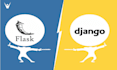 develop the web app using python, flask, and django