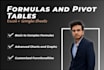 create custom excel or google sheets with formulas and pivot tables