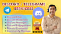 be your telegram admin, mod and nft discord community manager