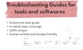 write clear troubleshooting guides for ai tools and software