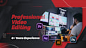 do professional youtube video editing in premiere pro, after effects