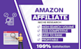 find amazon affiliate niche and seo keyword research