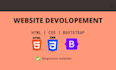 develop a responsive website using html, CSS and bootstrap