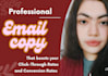 email copy sequences for product launch and special offers