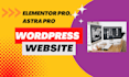create a clone responsive website with elementor pro, astra pro