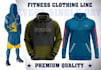 do  sublimation custom  gym apparel and  hoodie design