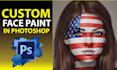 face paint with your logo design, flag or custom design