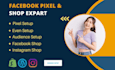 setup facebook pixel catalog event custom audience fb shop instagram shop