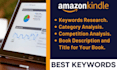 do amazon KDP keywords, category, and niche research for you