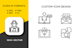 design unique icon,simple and mordern icon set