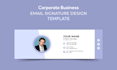 design custom email signature, footer template in vector