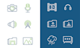 design vector, simple and custom icon set