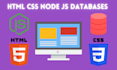 make html, css front and node, express backend website with database