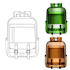 create a bag design and detailed technical drawings