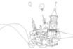 do a line art illustration
