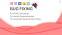 fix your HTML, CSS, react, next, javascript issues