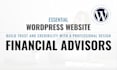 build a wordpress website for your financial services