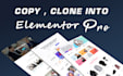copy, clone, duplicate, redesign websites into wordpress elementor