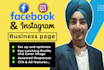 professionally create and setup facebook business page and instagram page