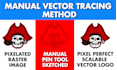 do vector tracing, vectorize image, recreate logo in vector file