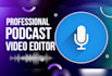 do professional and perfect podcast youtube video editing