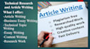 do content writing and write technical research articles
