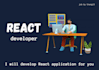 develop react web application for you