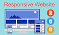 develop a responsive website in HTML, CSS and javascript