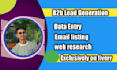 do b2b lead generation, business leads by using web research