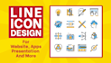 design creative flat line icons set for web and apps