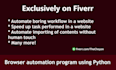 create browser automation program using python