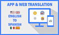 translate your app, web or software from english to spanish