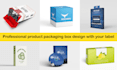 create professional 3d product packaging and box mockups