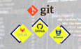 make you git, github, gitlab and bitbucket master, solve issues and teach you