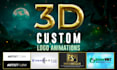 create a custom 3d logo animation