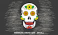 design  unique and creative mexican dead day skull logo