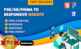 convert psd to html, xd to html, figma to html, psd to bootstrap