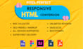 convert responsive custom HTML