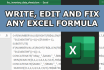 write, edit and fix microsoft excel formulas