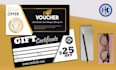 design professional gift voucher, coupon, loyalty card, gift card