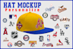 design mockup and tech pack of hats caps  t shirt and trouser