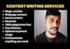 write blogs, articles, rewrites or webpages