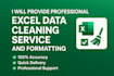 clean, organize, and format your data in ms excel